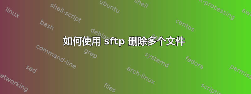 如何使用 sftp 删除多个文件