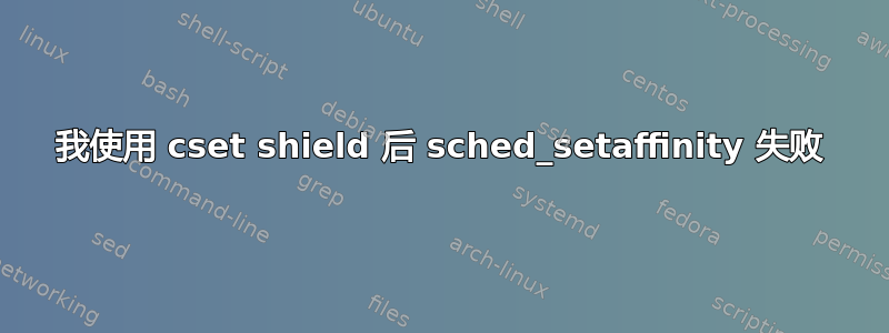 我使用 cset shield 后 sched_setaffinity 失败