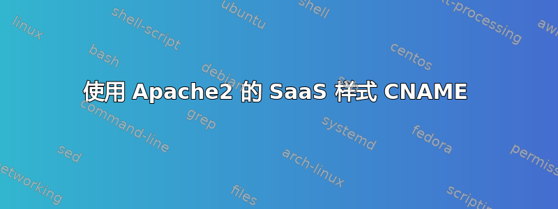 使用 Apache2 的 SaaS 样式 CNAME