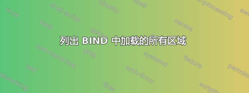 列出 BIND 中加载的所有区域