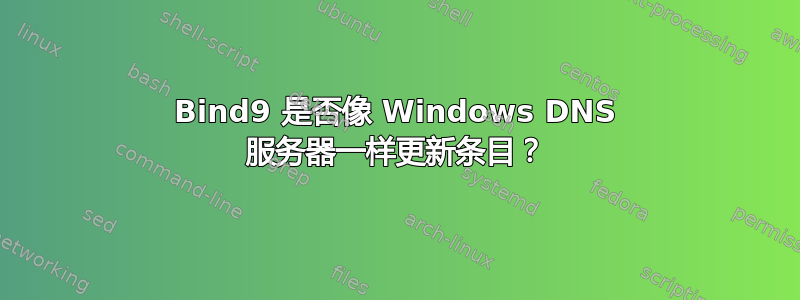 Bind9 是否像 Windows DNS 服务器一样更新条目？