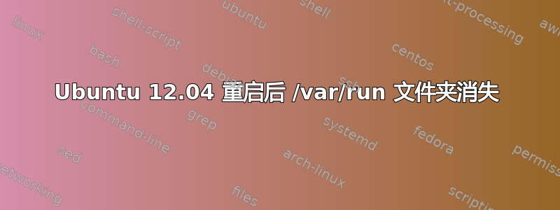 Ubuntu 12.04 重启后 /var/run 文件夹消失