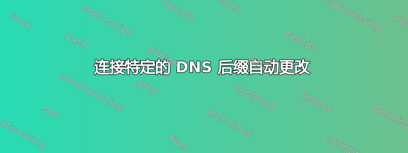 连接特定的 DNS 后缀自动更改