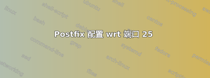 Postfix 配置 wrt 端口 25