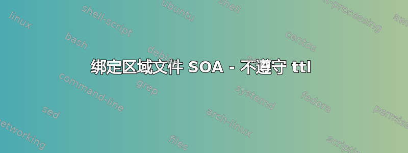 绑定区域文件 SOA - 不遵守 ttl