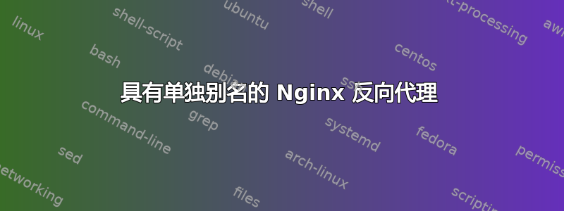 具有单独别名的 Nginx 反向代理