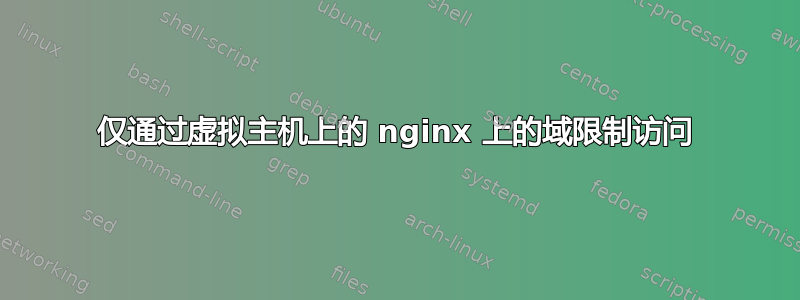 仅通过虚拟主机上的 nginx 上的域限制访问