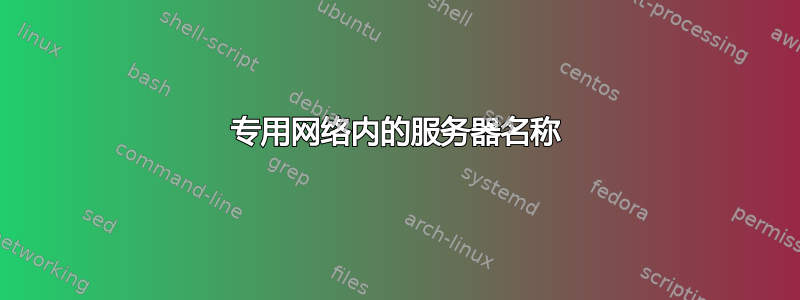 专用网络内的服务器名称