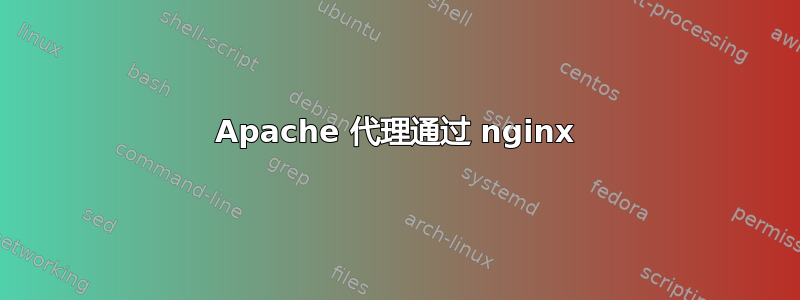 Apache 代理通过 nginx