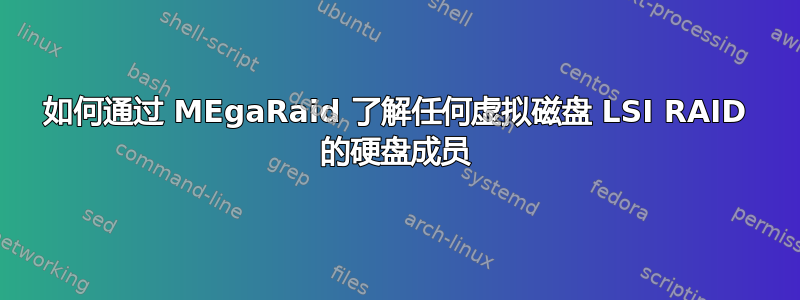 如何通过 MEgaRaid 了解任何虚拟磁盘 LSI RAID 的硬盘成员