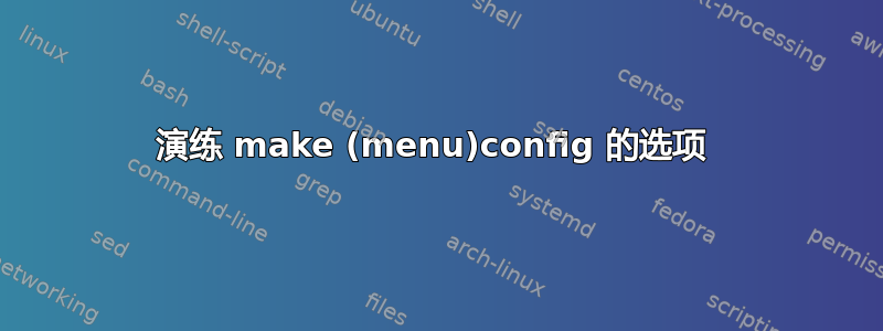 演练 make (menu)config 的选项 