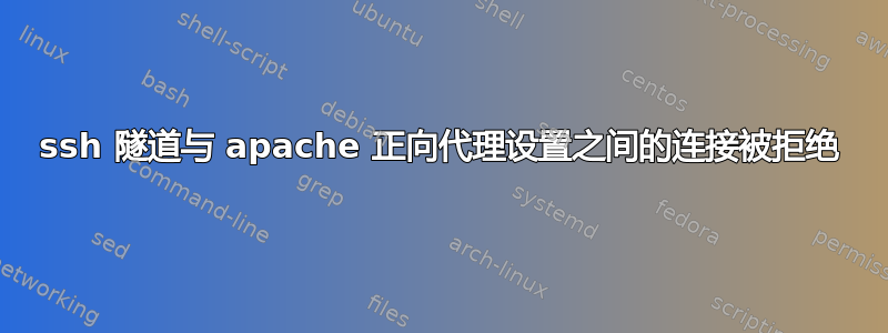 ssh 隧道与 apache 正向代理设置之间的连接被拒绝