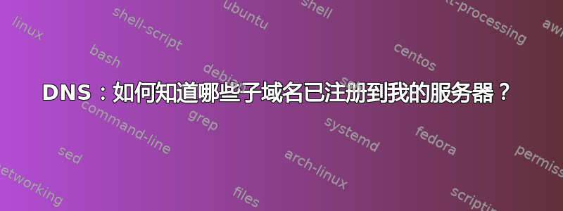 DNS：如何知道哪些子域名已注册到我的服务器？