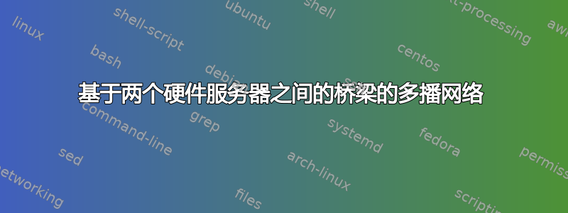 基于两个硬件服务器之间的桥梁的多播网络