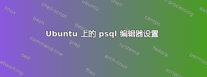 Ubuntu 上的 psql 编辑器设置