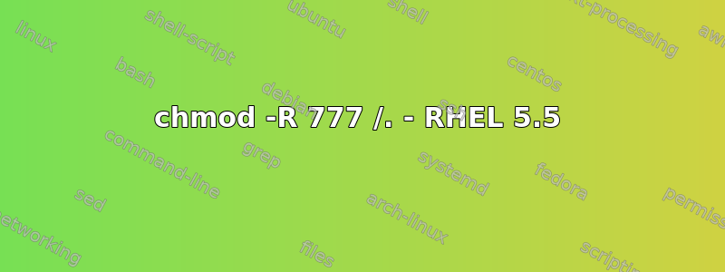 chmod -R 777 /. - RHEL 5.5