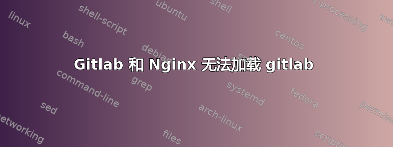 Gitlab 和 Nginx 无法加载 gitlab