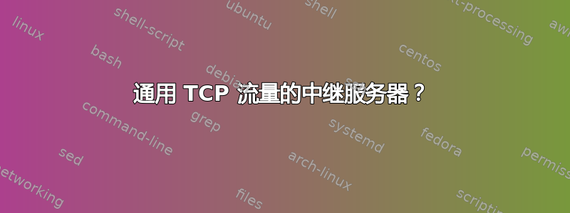 通用 TCP 流量的中继服务器？