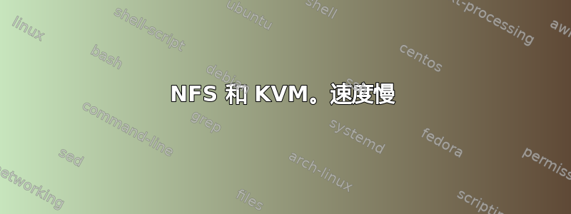 NFS 和 KVM。速度慢