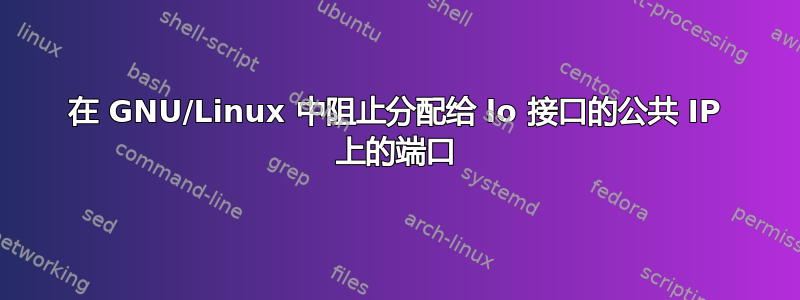 在 GNU/Linux 中阻止分配给 lo 接口的公共 IP 上的端口