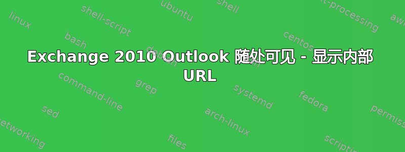 Exchange 2010 Outlook 随处可见 - 显示内部 URL