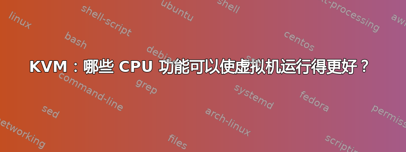 KVM：哪些 CPU 功能可以使虚拟机运行得更好？