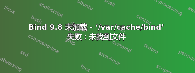 Bind 9.8 未加载 - ‘/var/cache/bind’ 失败：未找到文件