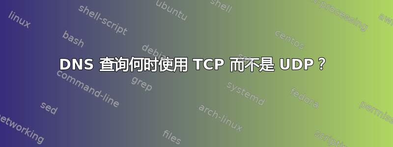 DNS 查询何时使用 TCP 而不是 UDP？