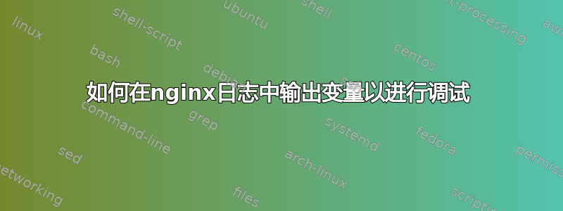 如何在nginx日志中输出变量以进行调试