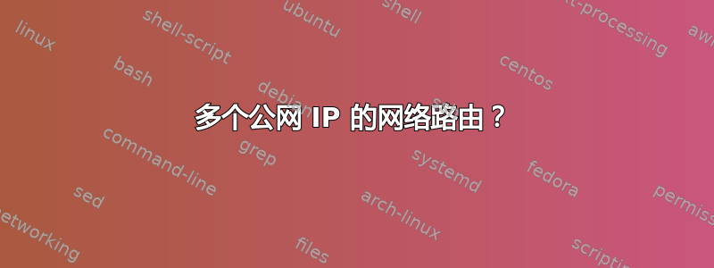 多个公网 IP 的网络路由？