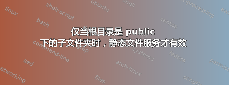 仅当根目录是 public 下的子文件夹时，静态文件服务才有效