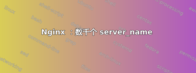 Nginx ：数千个 server_name