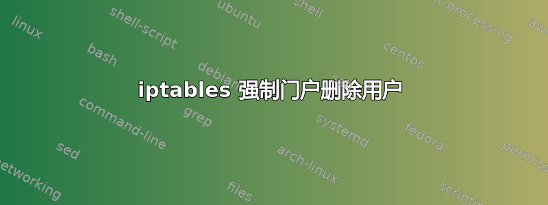 iptables 强制门户删除用户