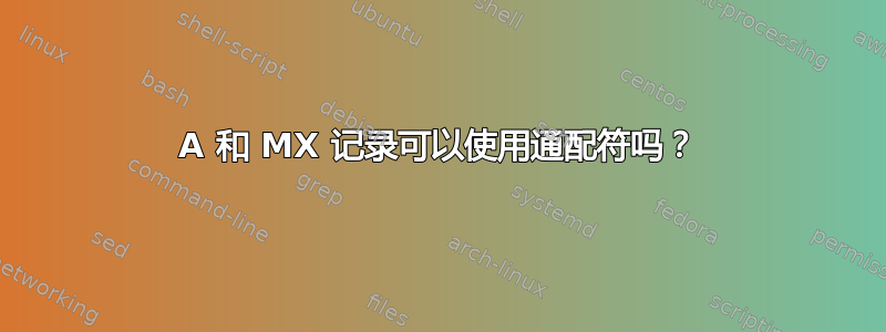 A 和 MX 记录可以使用通配符吗？