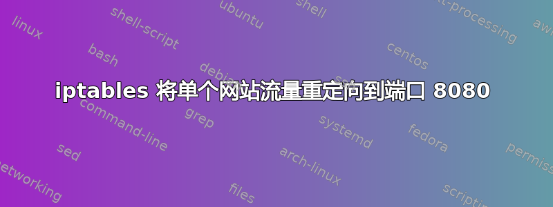 iptables 将单个网站流量重定向到端口 8080