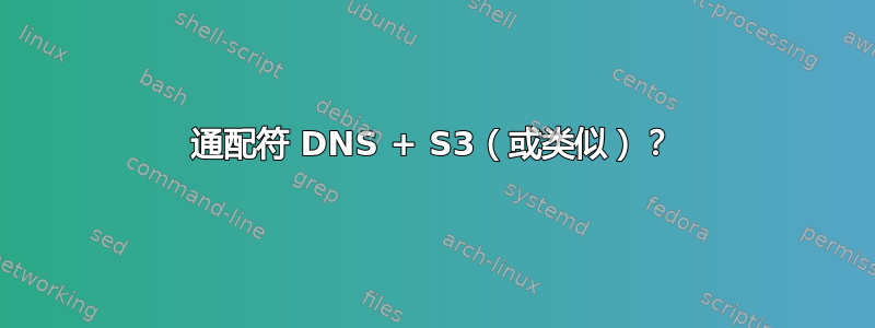 通配符 DNS + S3（或类似）？