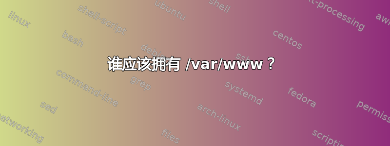 谁应该拥有 /var/www？