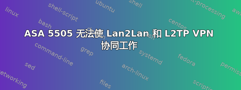 ASA 5505 无法使 Lan2Lan 和 L2TP VPN 协同工作