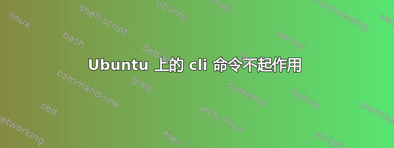 Ubuntu 上的 cli 命令不起作用