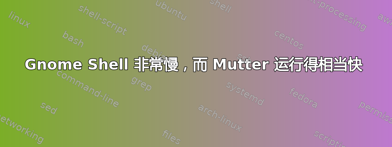 Gnome Shell 非常慢，而 Mutter 运行得相当快