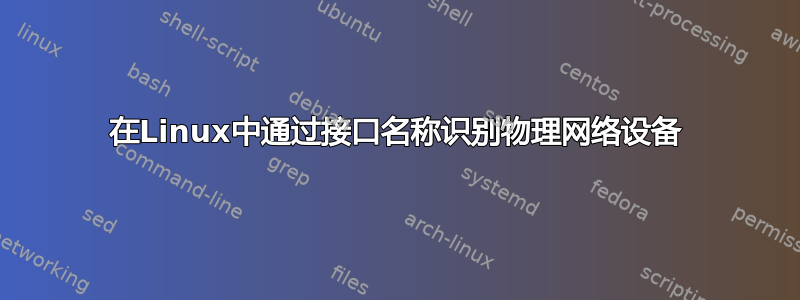 在Linux中通过接口名称识别物理网络设备