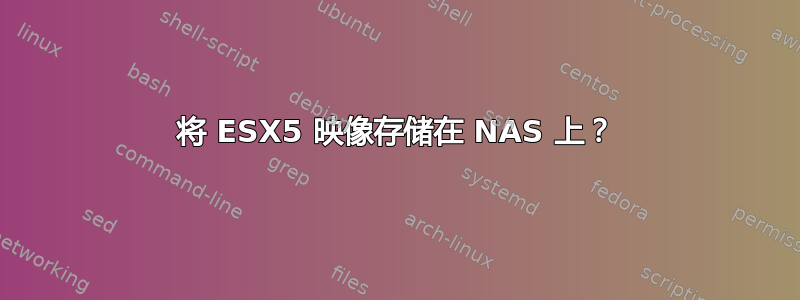 将 ESX5 映像存储在 NAS 上？