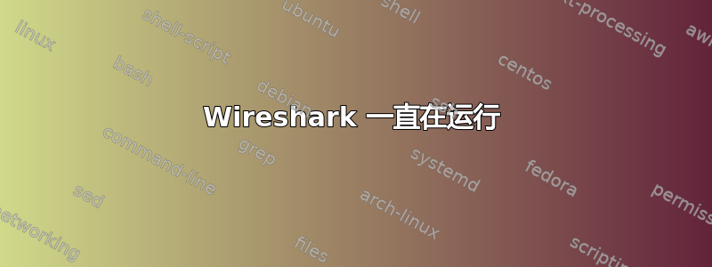 Wireshark 一直在运行