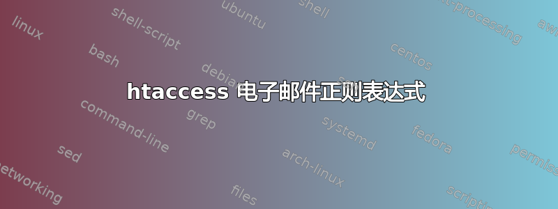 htaccess 电子邮件正则表达式