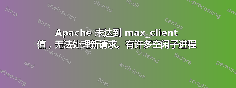 Apache 未达到 max_client 值，无法处理新请求。有许多空闲子进程