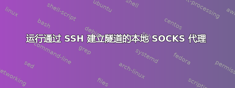 运行通过 SSH 建立隧道的本地 SOCKS 代理