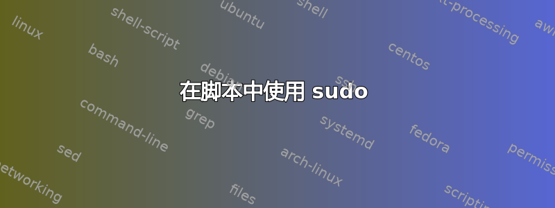 在脚本中使用 sudo