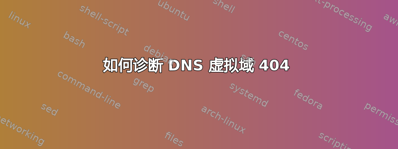 如何诊断 DNS 虚拟域 404