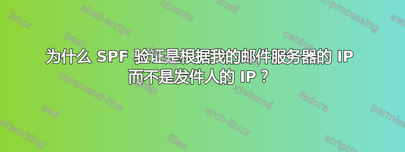 为什么 SPF 验证是根据我的邮件服务器的 IP 而不是发件人的 IP？