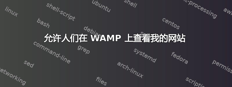 允许人们在 WAMP 上查看我的网站